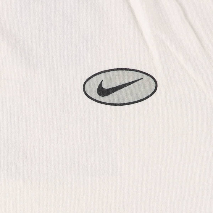 90'S Nike Logo Print T-Shirt, Men's Size L, Vintage unclear white type Vintage Second Hand