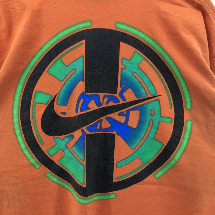 90'S Nike Logo Print T-Shirt Made in USA Men's XXL Vintage cotton orange type Vintage Second Hand
