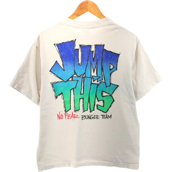 90'S SOF TEE NO FEAR surf skate T-shirt made in USA men's size L vintage cotton gray type Vintage Second Hand