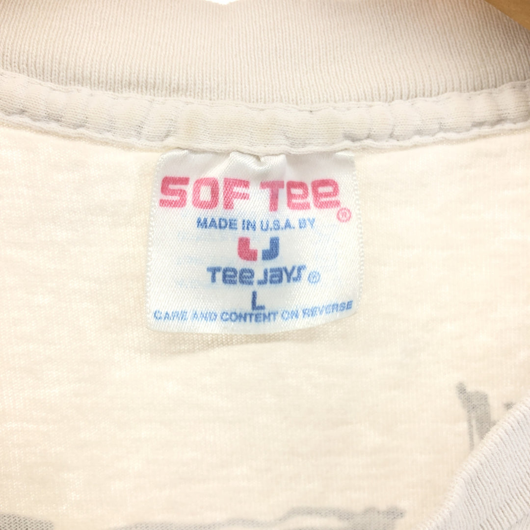 90'S SOF TEE NO FEAR surf skate T-shirt made in USA men's size L vintage cotton gray type Vintage Second Hand