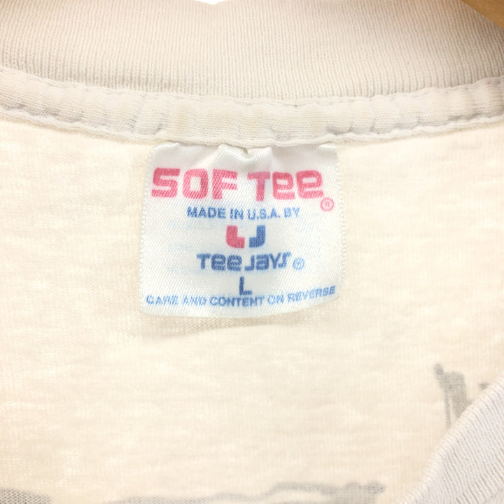 90'S SOF TEE NO FEAR surf skate T-shirt made in USA men's size L vintage cotton gray type Vintage Second Hand