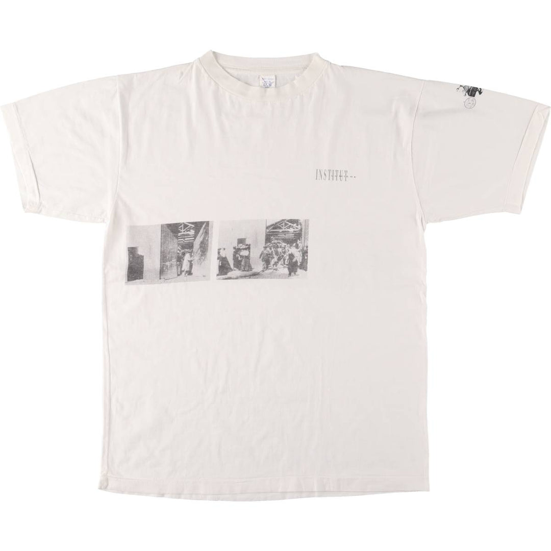 US STYLE INSTITUT LUMIERE Photo T-shirt Men's XL Vintage cotton white type Vintage Second Hand