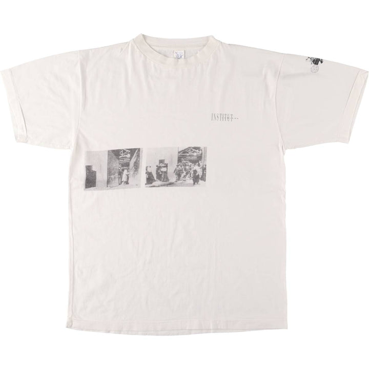 US STYLE INSTITUT LUMIERE Photo T-shirt Men's XL Vintage cotton white type Vintage Second Hand