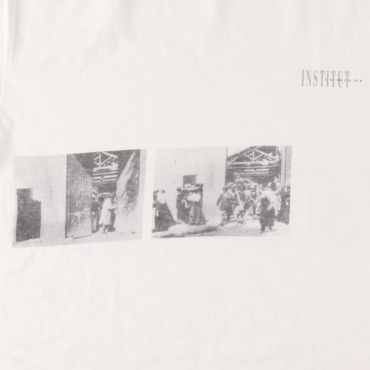 US STYLE INSTITUT LUMIERE Photo T-shirt Men's XL Vintage cotton white type Vintage Second Hand