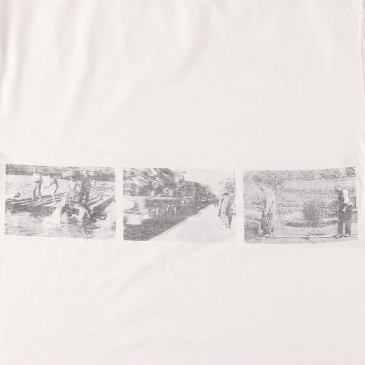 US STYLE INSTITUT LUMIERE Photo T-shirt Men's XL Vintage cotton white type Vintage Second Hand