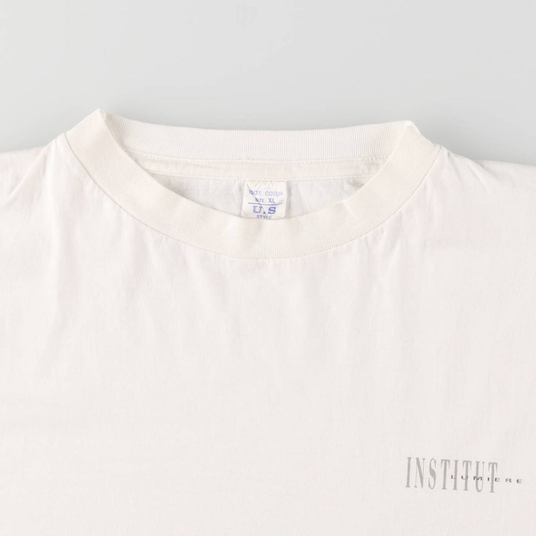 US STYLE INSTITUT LUMIERE Photo T-shirt Men's XL Vintage cotton white type Vintage Second Hand