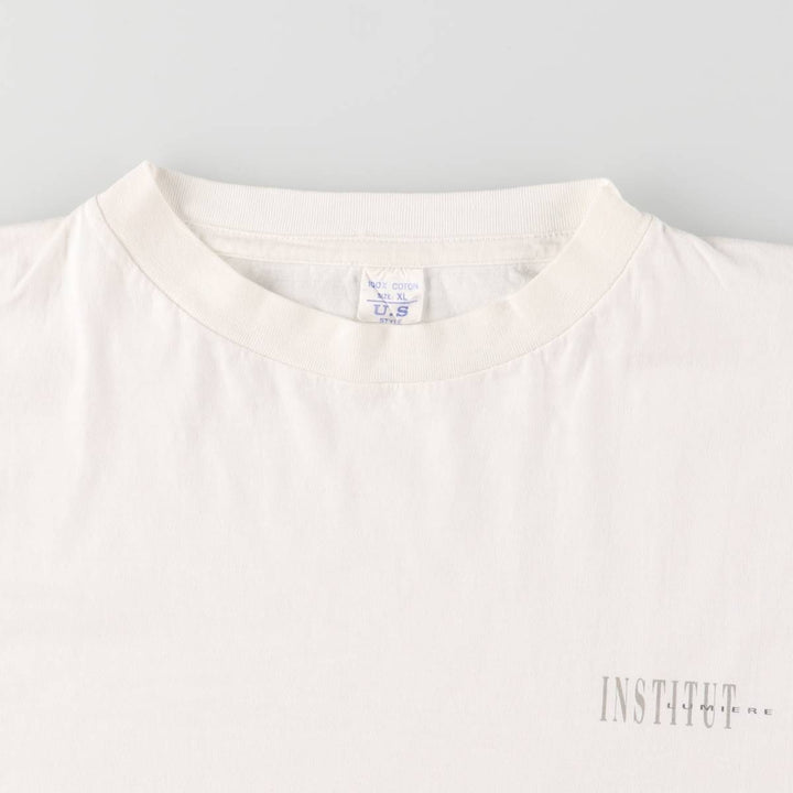 US STYLE INSTITUT LUMIERE Photo T-shirt Men's XL Vintage cotton white type Vintage Second Hand