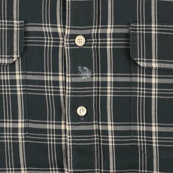 Ralph Lauren POLO by Ralph Lauren GISHIRT long-sleeved cotton check shirt, men's size L cotton black type Vintage Second Hand
