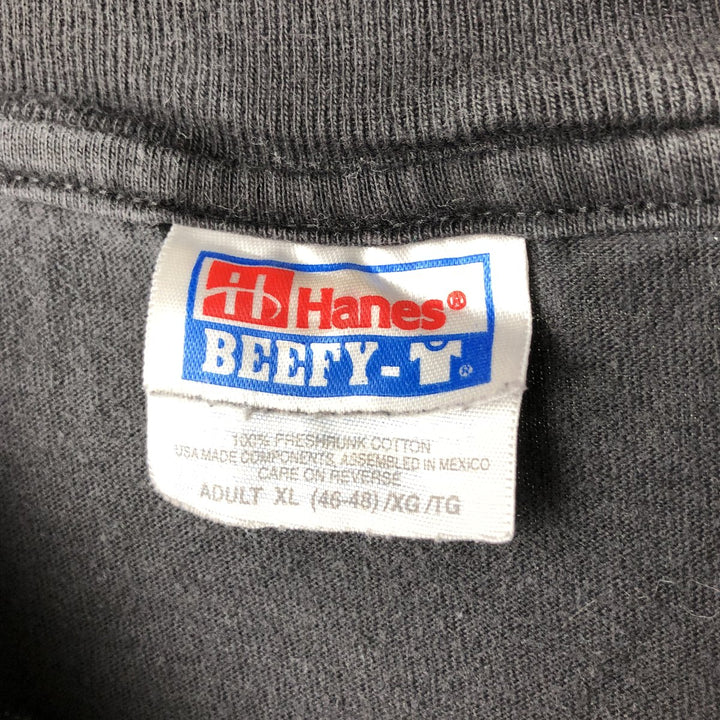 00'S Hanes BEEFY-T Printed T-shirt, Men's XL cotton black type Vintage Second Hand