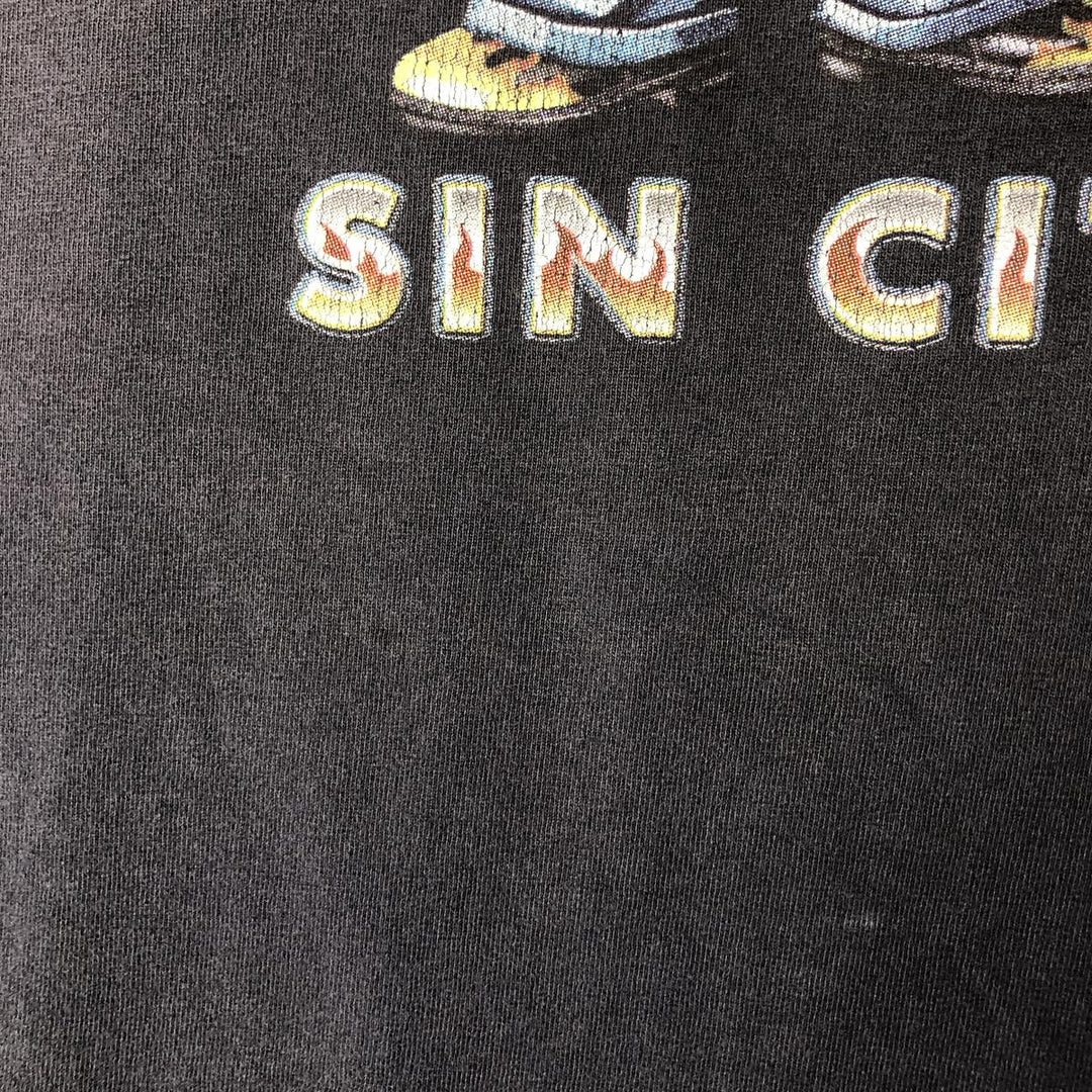 ALSTYLE Printed T-shirt, Men's L size cotton black type Vintage Second Hand