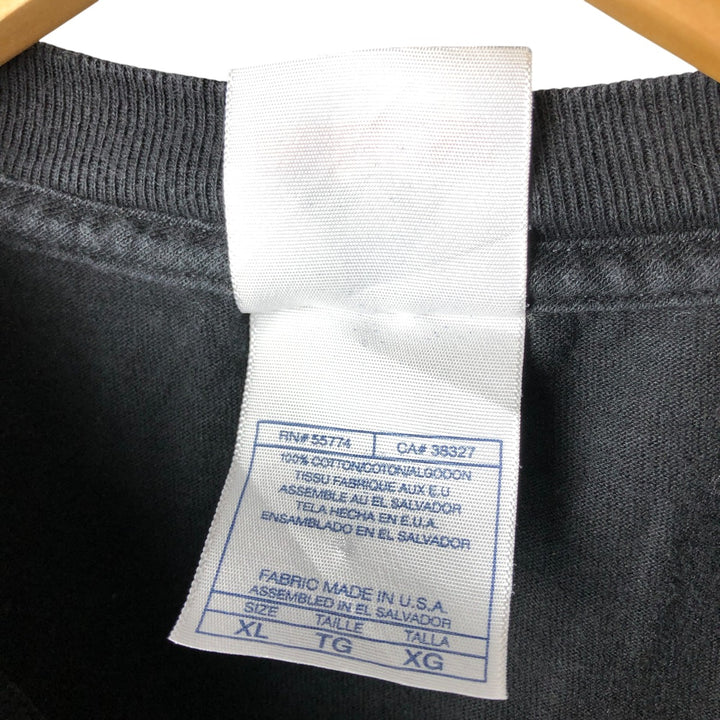 ALSTYLE Message Print T-Shirt Men's XL cotton black type Vintage Second Hand