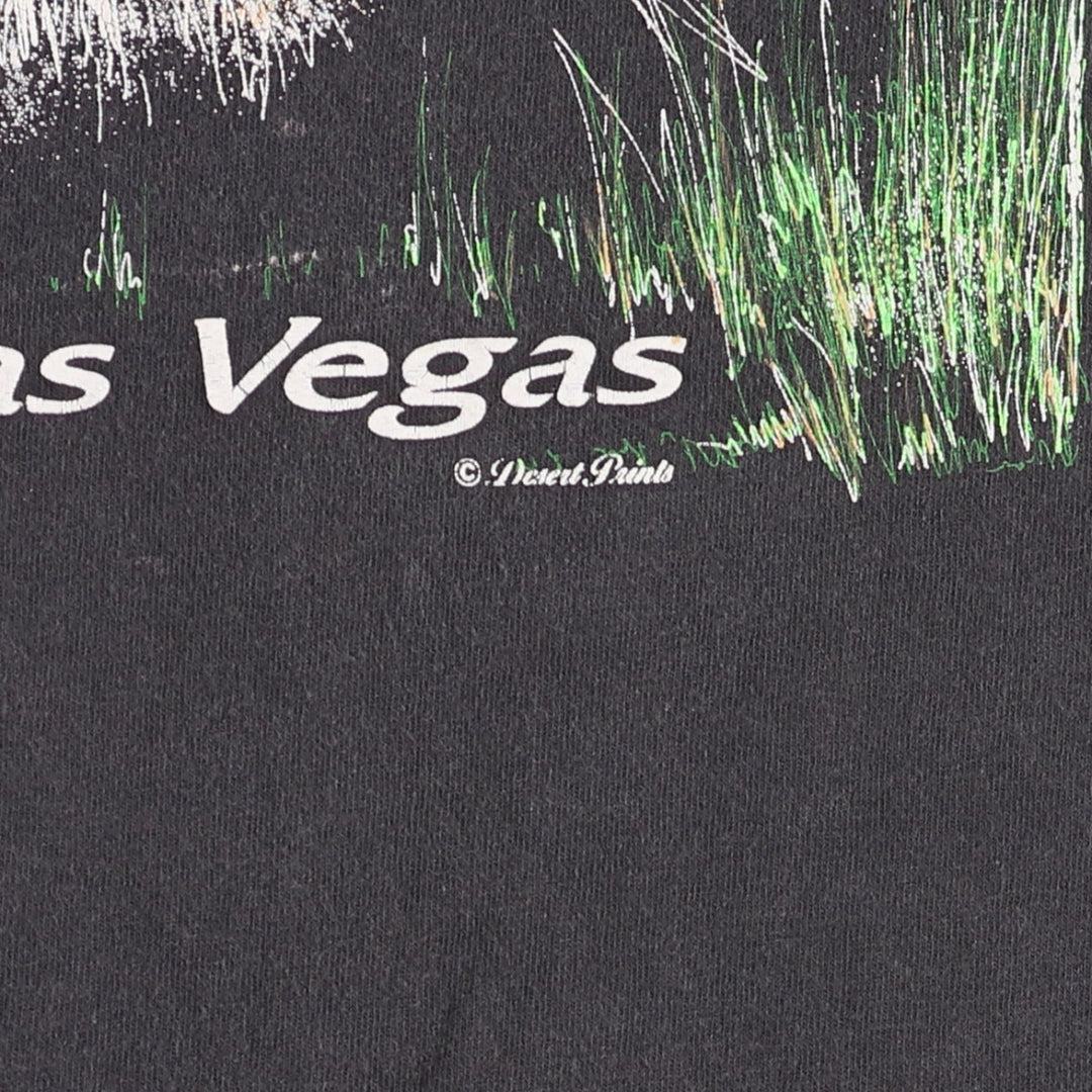 Vintage 90'S Desert Prints Tiger Pattern Animal T-Shirt, Made in USA, Men's XXL cotton black type Vintage Second Hand