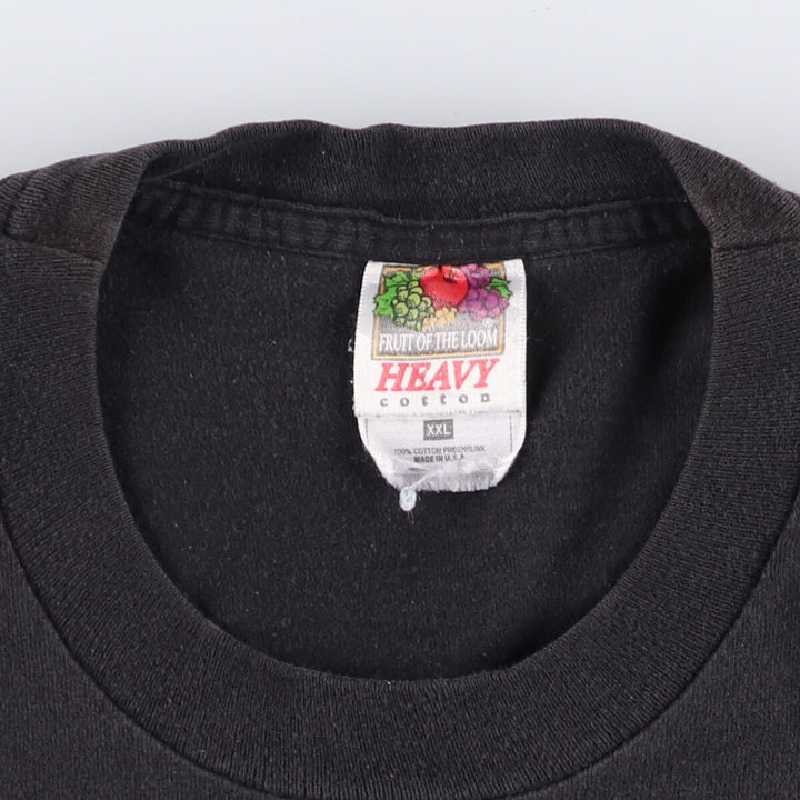 90'S Fruit of the Loom Animal T-shirt, Made in USA, Men's XXL, Vintage cotton black type Vintage Second Hand