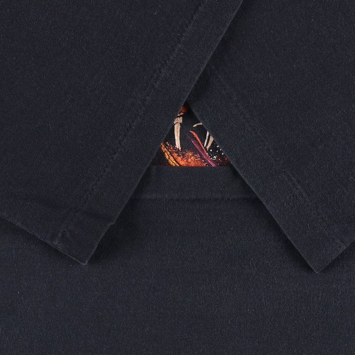 90'S Snake Pattern Python Pattern Animal T-shirt Men's XL Vintage unclear black type Vintage Second Hand