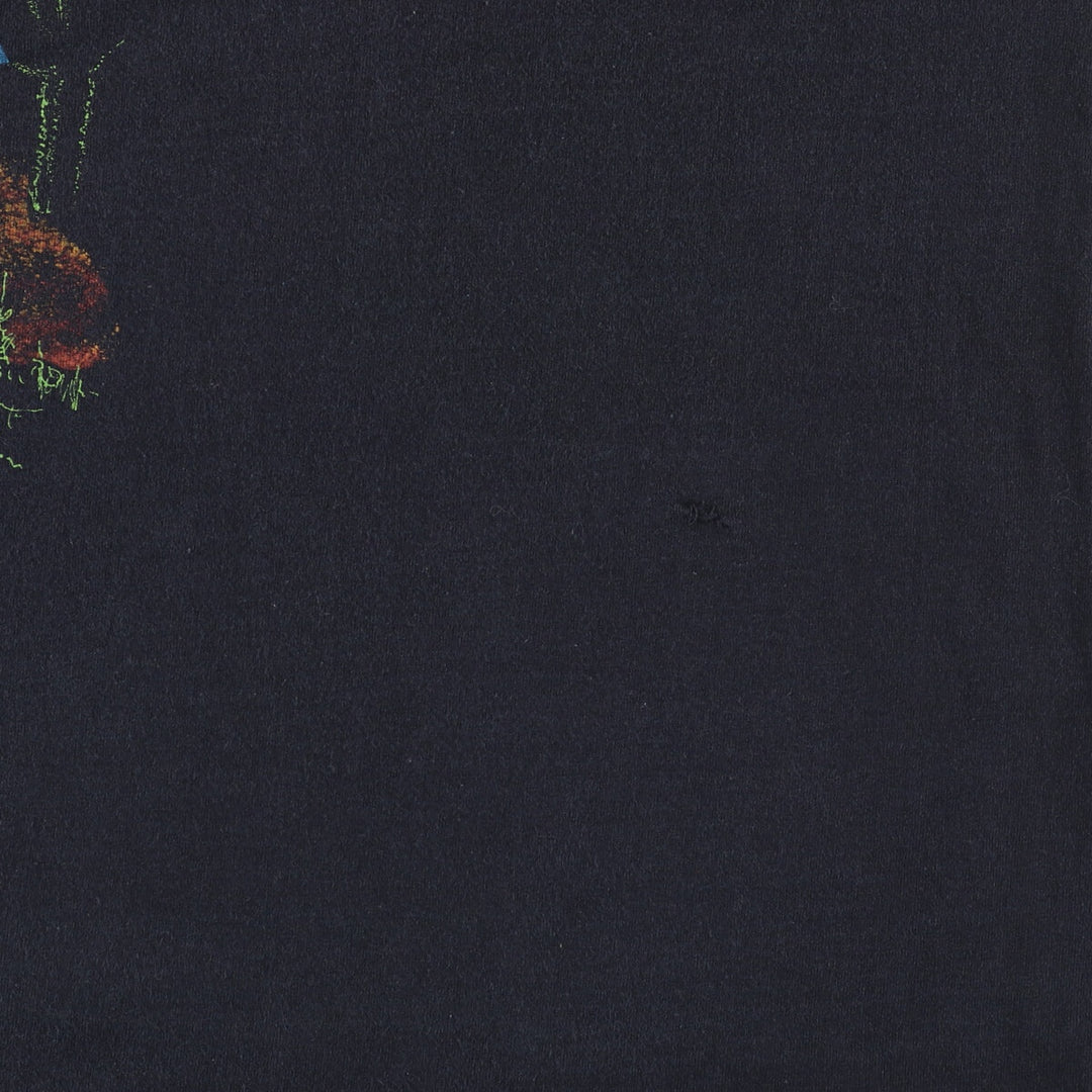 90'S Snake Pattern Python Pattern Animal T-shirt Men's XL Vintage unclear black type Vintage Second Hand