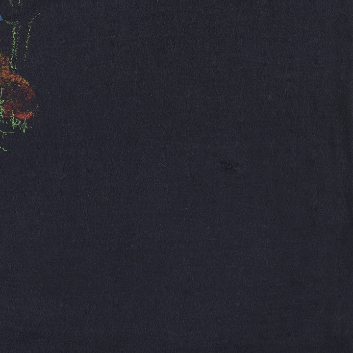 90'S Snake Pattern Python Pattern Animal T-shirt Men's XL Vintage unclear black type Vintage Second Hand