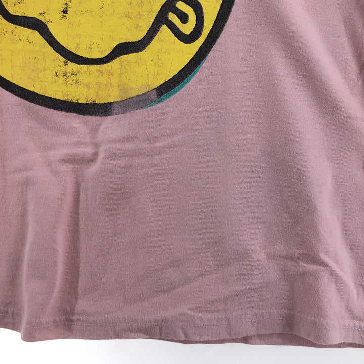 NIRVANA Nirvana Band T-shirt, Band T, Men's L size cotton pink type Vintage Second Hand
