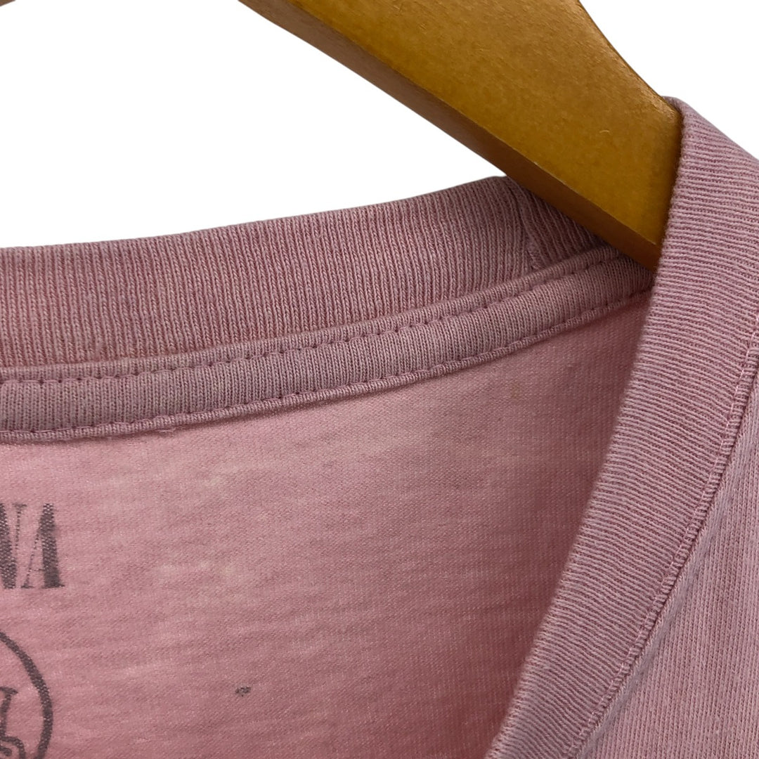 NIRVANA Nirvana Band T-shirt, Band T, Men's L size cotton pink type Vintage Second Hand