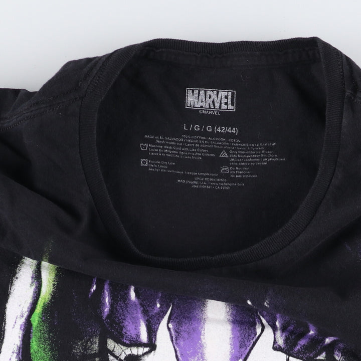 Marvel VENOM Character Print T-Shirt, Men's L size cotton black type Vintage Second Hand