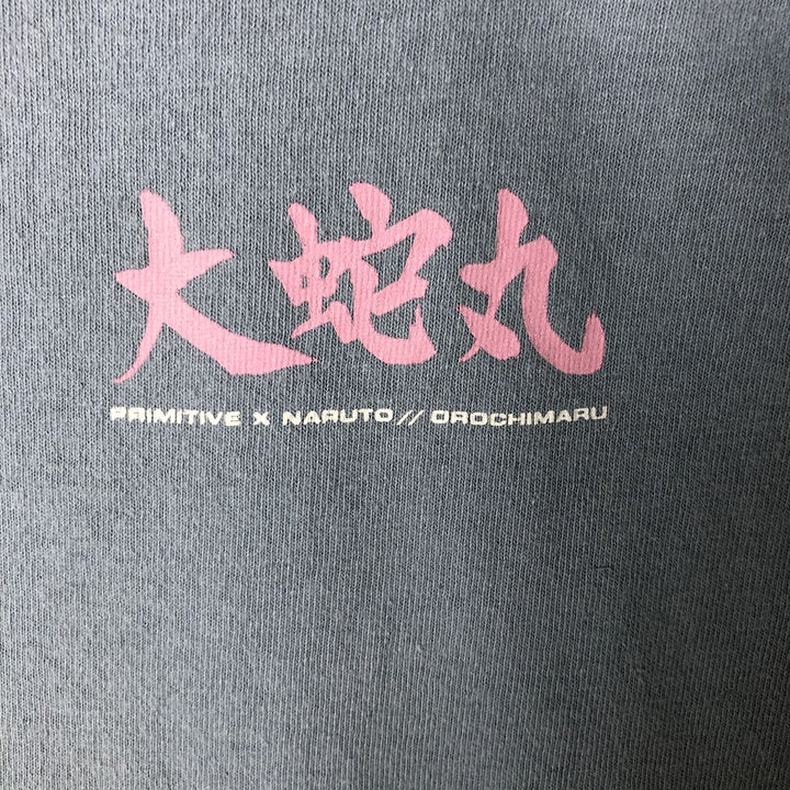 Primitive NARUTO SHIPPUDEN Orochimaru Anime Character Print T-Shirt, Men's Size L cotton Blue type light blue Vintage Second Hand