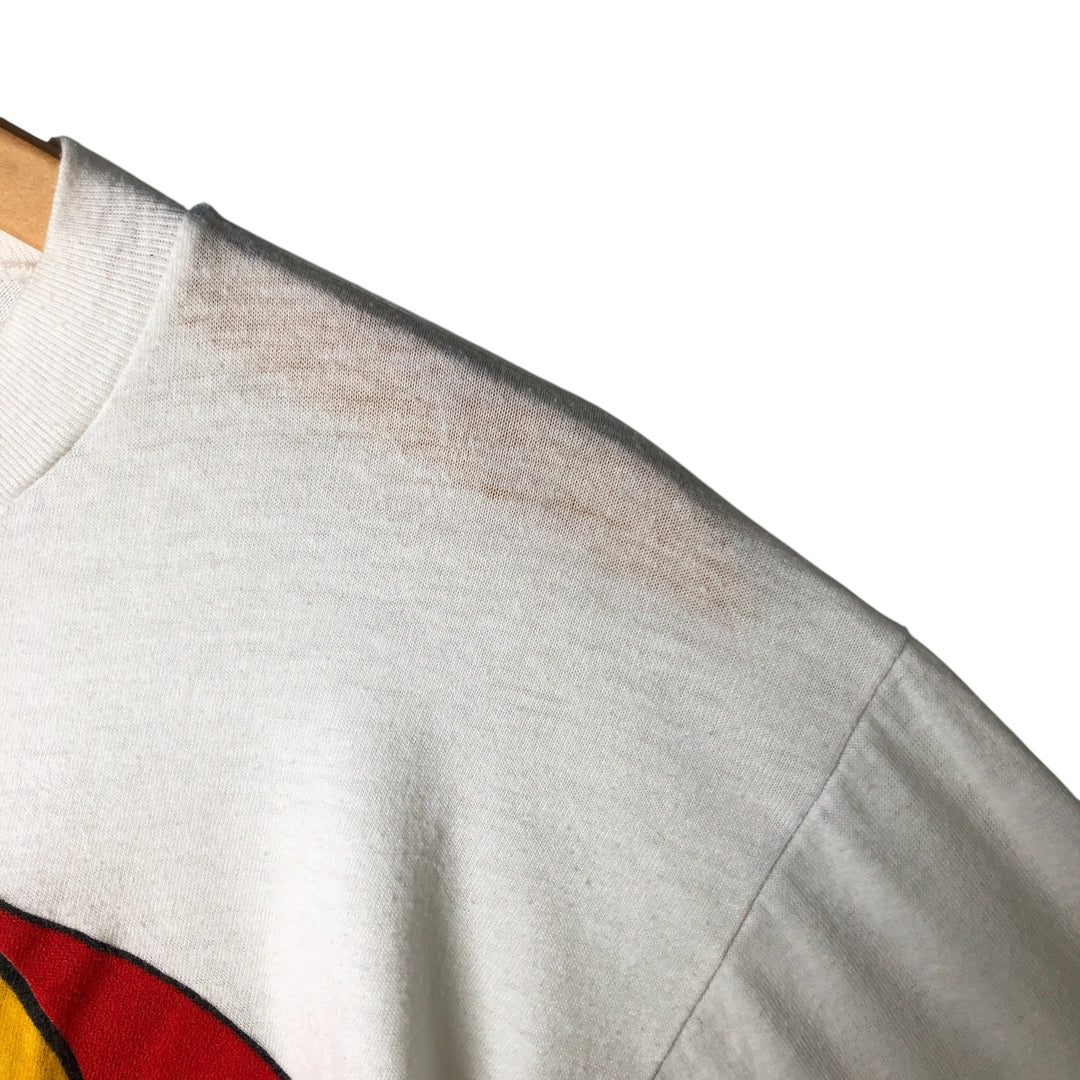 Vintage 1990'S Snoopy Woodstock character print T-shirt, men's size S unclear white type Vintage Second Hand