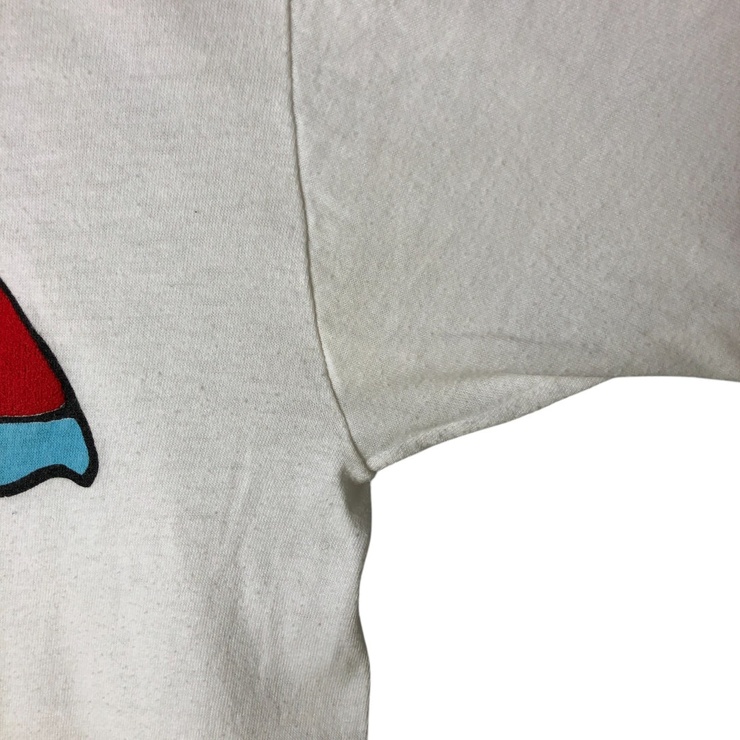 Vintage 1990'S Snoopy Woodstock character print T-shirt, men's size S unclear white type Vintage Second Hand