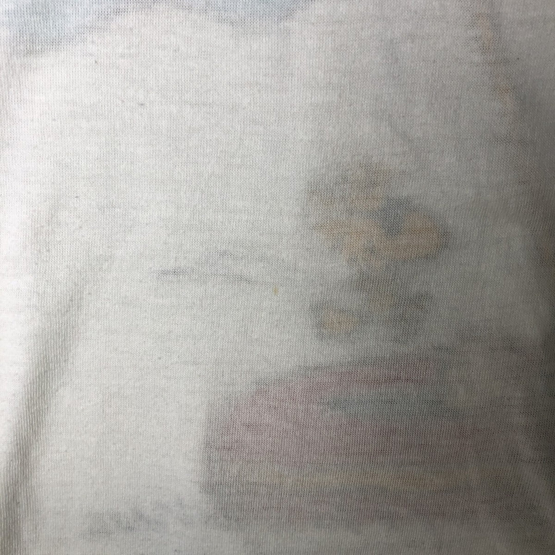 Vintage 1990'S Snoopy Woodstock character print T-shirt, men's size S unclear white type Vintage Second Hand