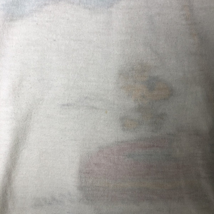 Vintage 1990'S Snoopy Woodstock character print T-shirt, men's size S unclear white type Vintage Second Hand