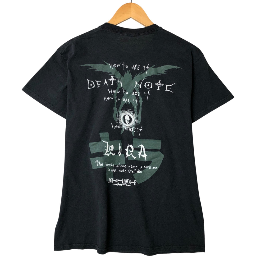 RIPPLE JUNCTION DEATH NOTE Anime Character Print T-Shirt, Men's Size M cotton black type Vintage Second Hand