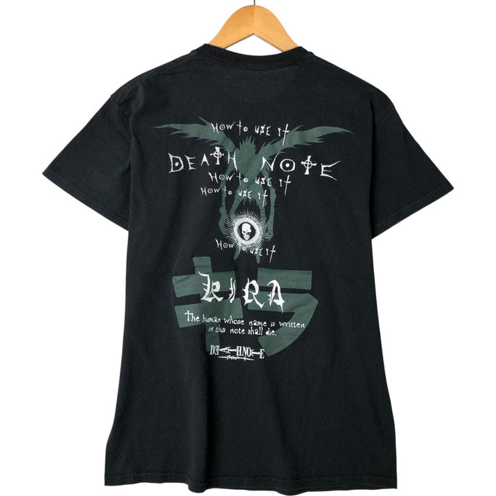 RIPPLE JUNCTION DEATH NOTE Anime Character Print T-Shirt, Men's Size M cotton black type Vintage Second Hand