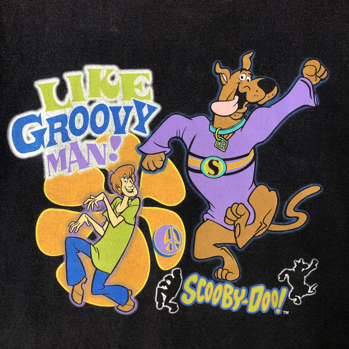 00'S Scooby-Doo WEAR Scooby-Doo character print T-shirt, men's size L cotton black type Vintage Second Hand