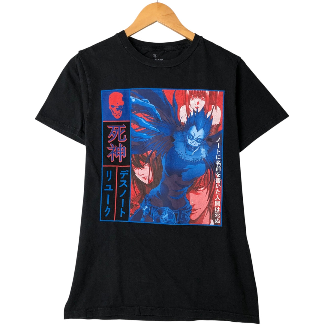 RIPPLE JUNCTION DEATH NOTE Anime Character Print T-Shirt, Men's Size Small cotton black type Vintage Second Hand