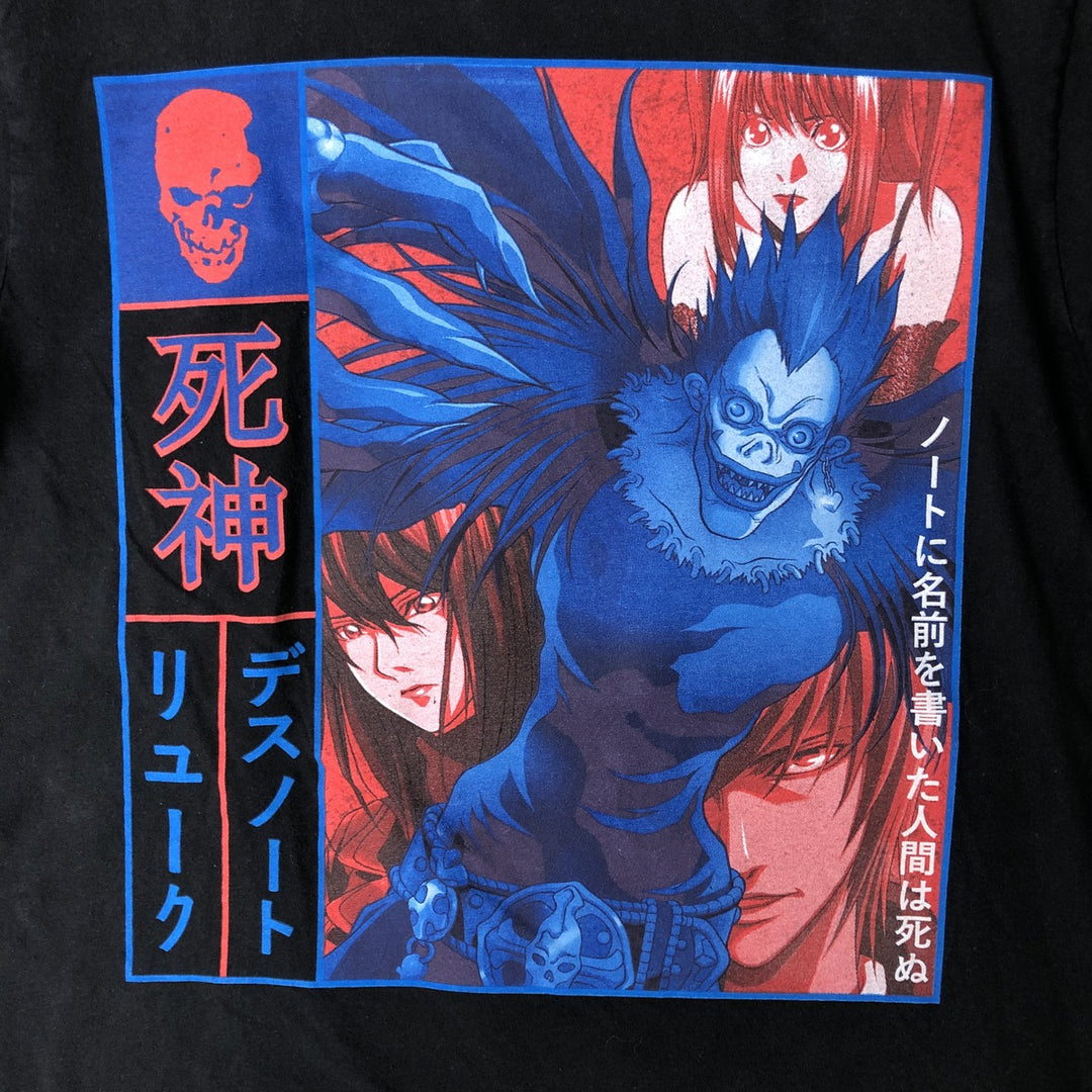 RIPPLE JUNCTION DEATH NOTE Anime Character Print T-Shirt, Men's Size Small cotton black type Vintage Second Hand