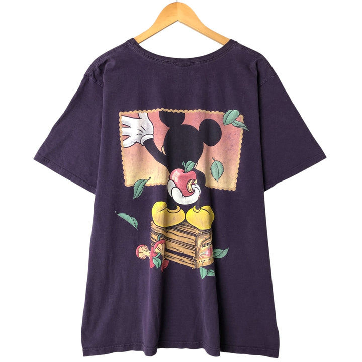Vintage 90'S MICKY UNLIMITED MICKEY MOUSE Mickey Mouse character print T-shirt, women's size XL unclear purple type Vintage Second Hand
