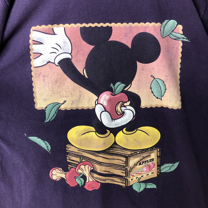 Vintage 90'S MICKY UNLIMITED MICKEY MOUSE Mickey Mouse character print T-shirt, women's size XL unclear purple type Vintage Second Hand