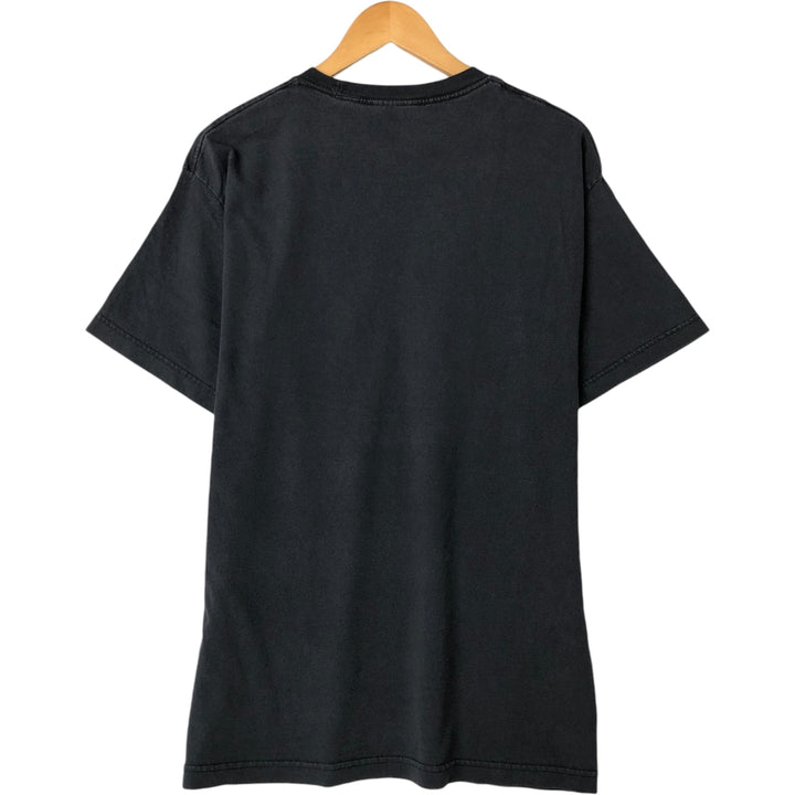 SNOOPY Snoopy character print T-shirt, men's size M unclear black type Vintage Second Hand