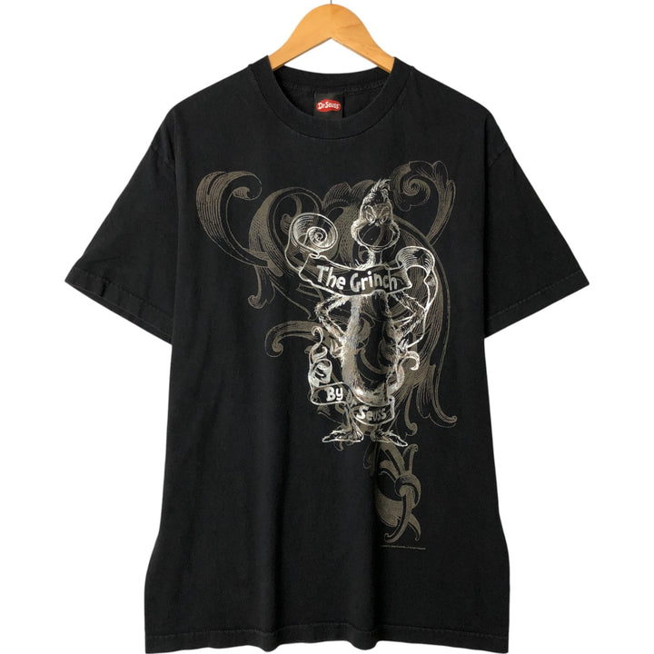2000'S ALSTYLE Dr. Seuss The Grinch Character Print T-Shirt, Men's Size L cotton black type Vintage Second Hand