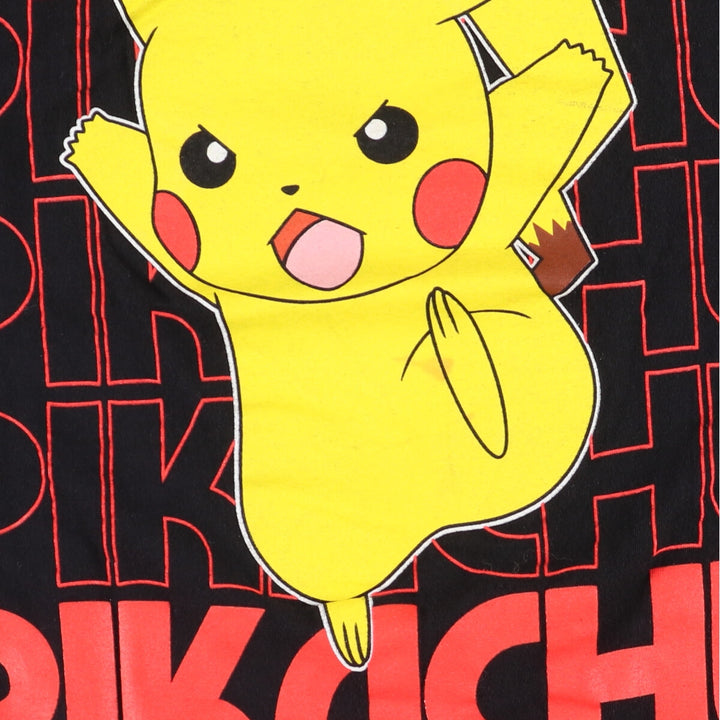 PoKeMoN Pokemon Pikachu Anime Character Print T-Shirt Men's Size L cotton black type Vintage Second Hand