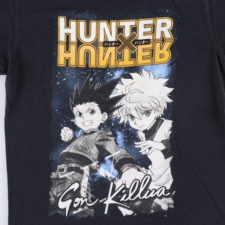 HUNTERxHUNTRE Hunter x Hunter anime character print T-shirt, men's size M cotton black type Vintage Second Hand