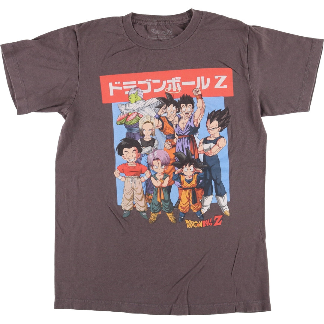 DRAGONBALL Z Dragon Ball Z Anime Character Print T-Shirt, Men's Size Small cotton Charcoal Vintage Second Hand
