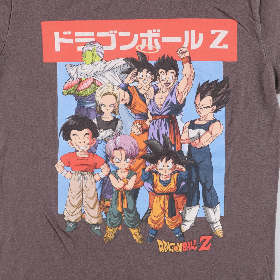 DRAGONBALL Z Dragon Ball Z Anime Character Print T-Shirt, Men's Size Small cotton Charcoal Vintage Second Hand