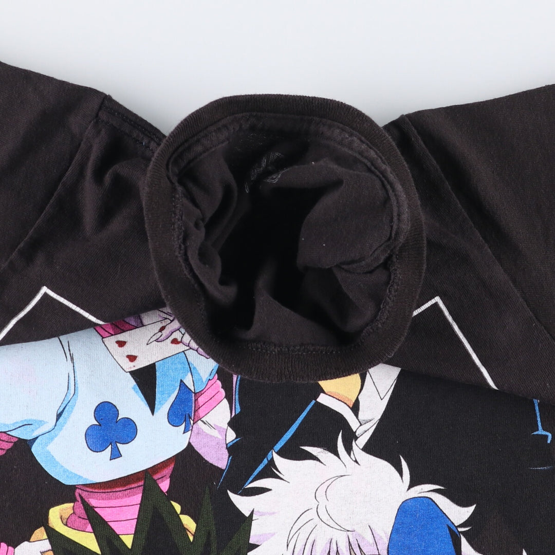 HUNTERxHUNTRE Hunter x Hunter character print T-shirt, men's size S cotton black type Vintage Second Hand