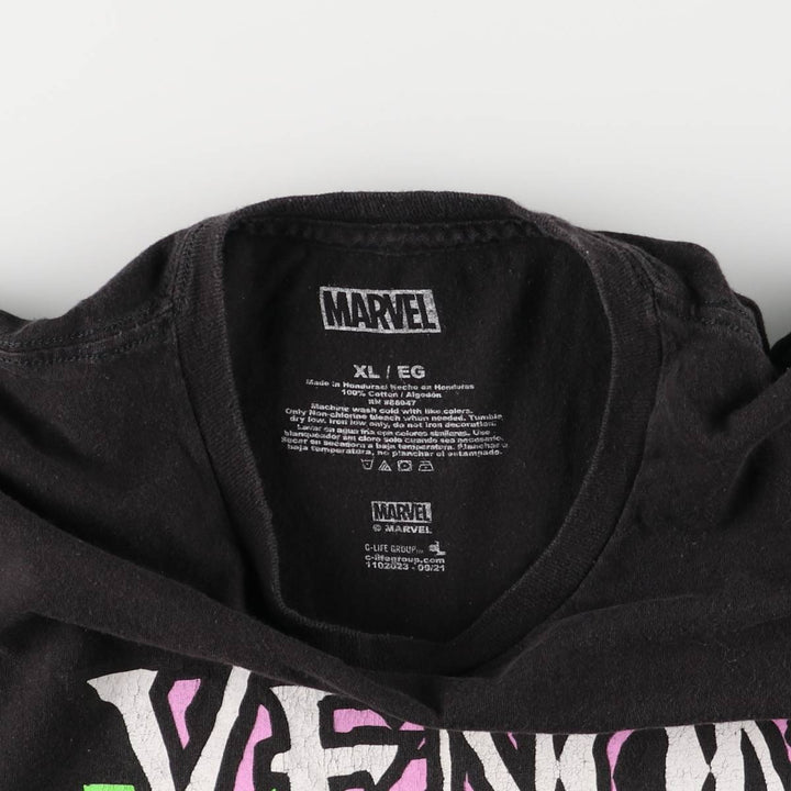 Marvel VENOM Character Print T-Shirt Men's XL cotton black type Vintage Second Hand