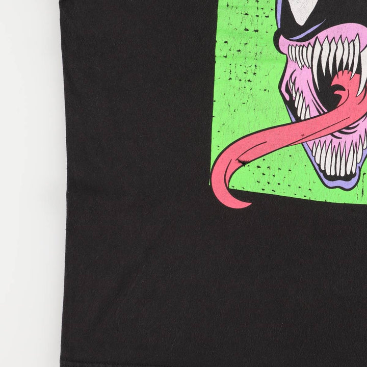 Marvel VENOM Character Print T-Shirt Men's XL cotton black type Vintage Second Hand