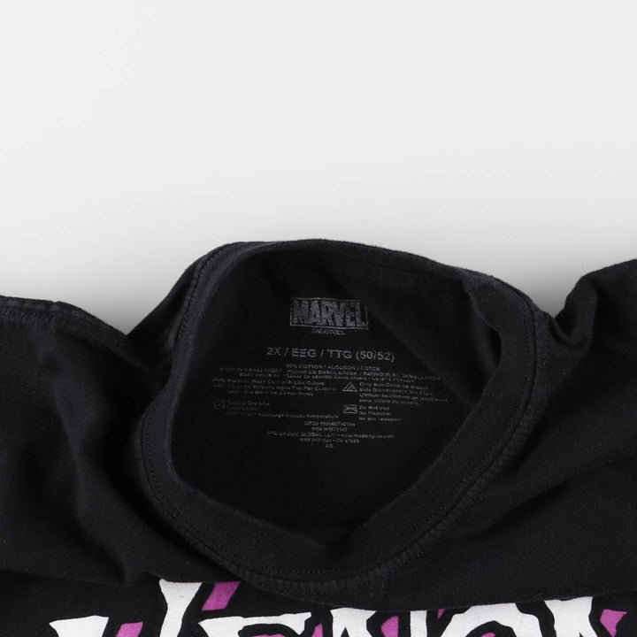 Marvel VENOM Character Print T-Shirt Men's XXL cotton black type Vintage Second Hand