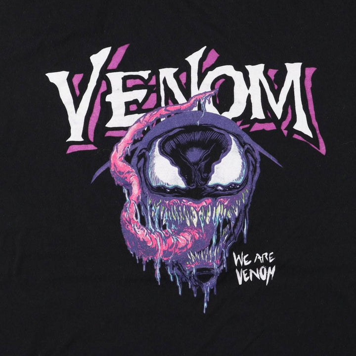Marvel VENOM Character Print T-Shirt Men's XXL cotton black type Vintage Second Hand