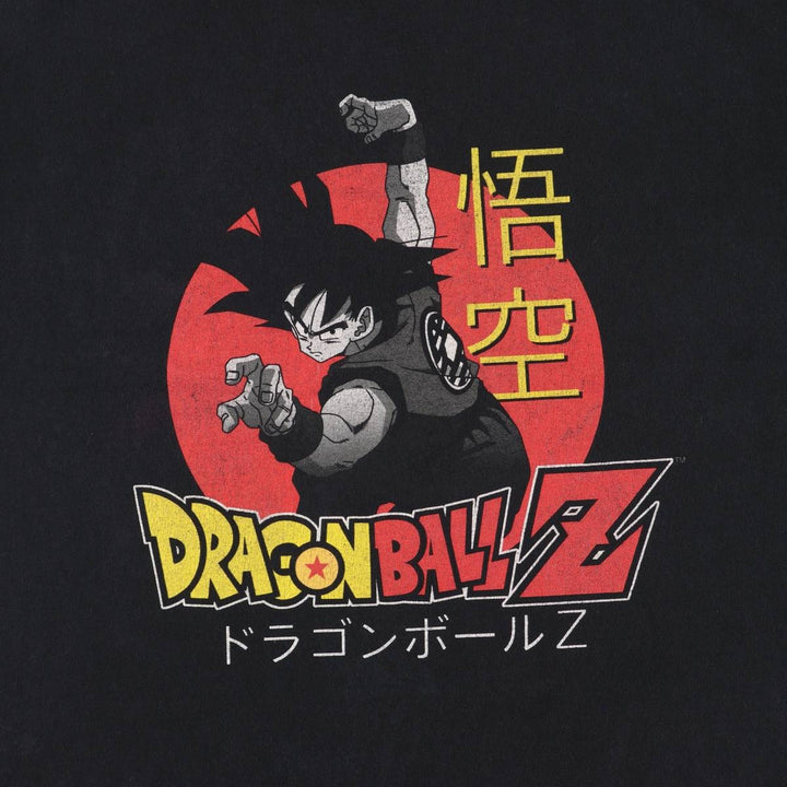 Dragon Ball Z Son Goku Anime Character Print T-Shirt, Men's Medium cotton black type Vintage Second Hand