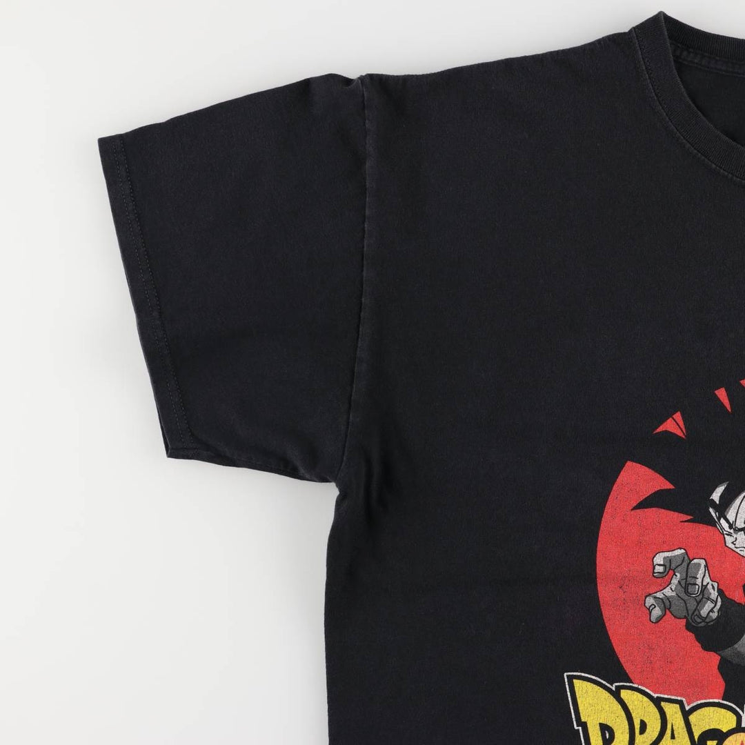Dragon Ball Z Son Goku Anime Character Print T-Shirt, Men's Medium cotton black type Vintage Second Hand
