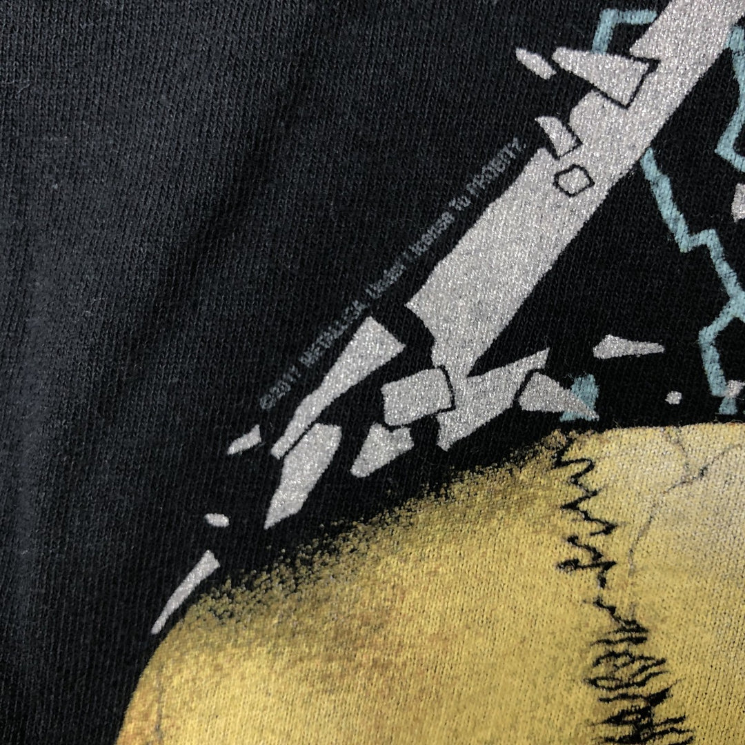 METALLICA Skull Pattern Band T-shirt Band Tee Men's M size cotton black type Vintage Second Hand
