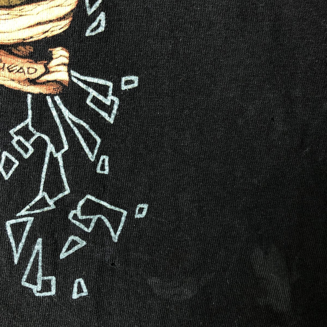 METALLICA Skull Pattern Band T-shirt Band Tee Men's M size cotton black type Vintage Second Hand